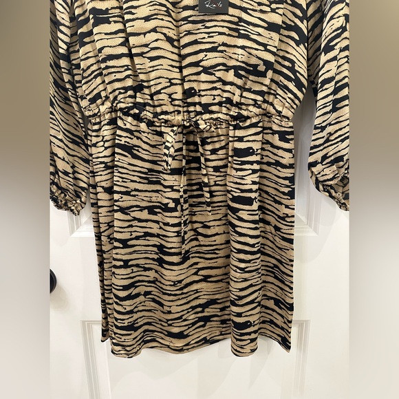 NEW Rails Ora Abstract Tiger Print Mini Dress Lightweight Ruffle Women’s Size S - Picture 14 of 16